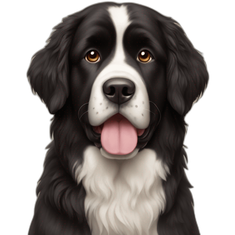 a photo of a dog Newfoundland emoji