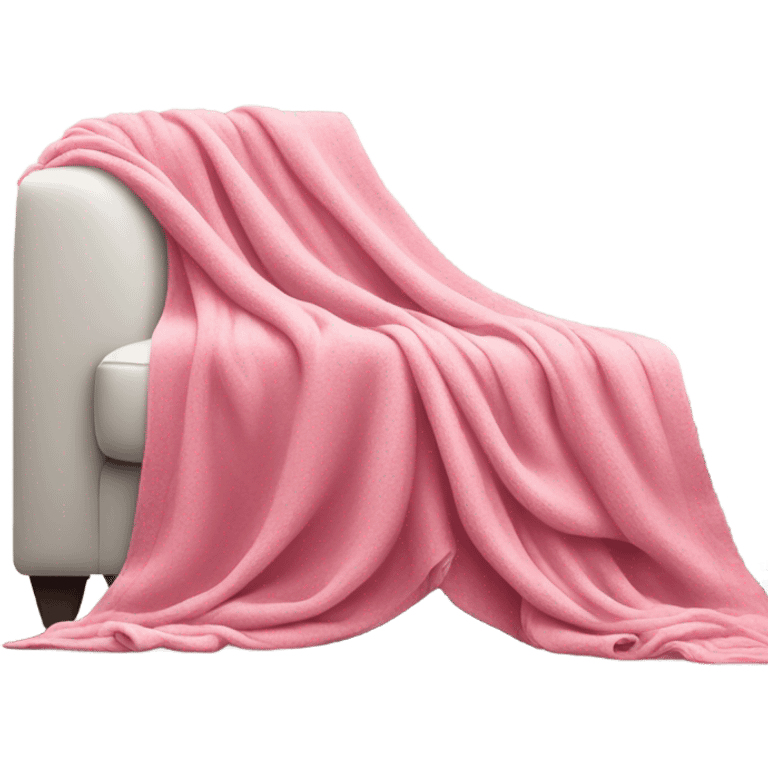 Pink Blanket on a white couch  emoji