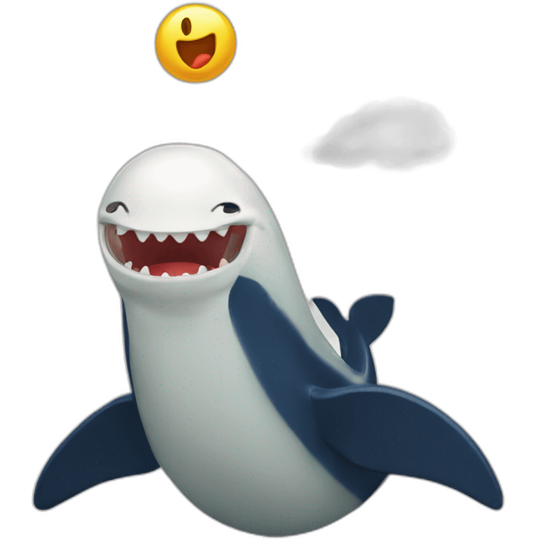 Chat sur baleine emoji