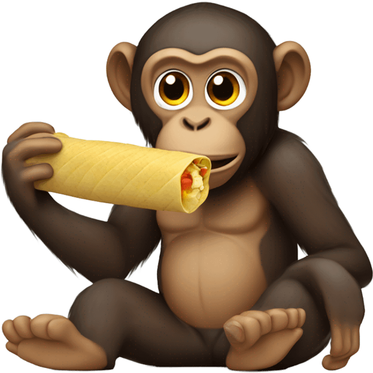 Monkey eating tamal  emoji