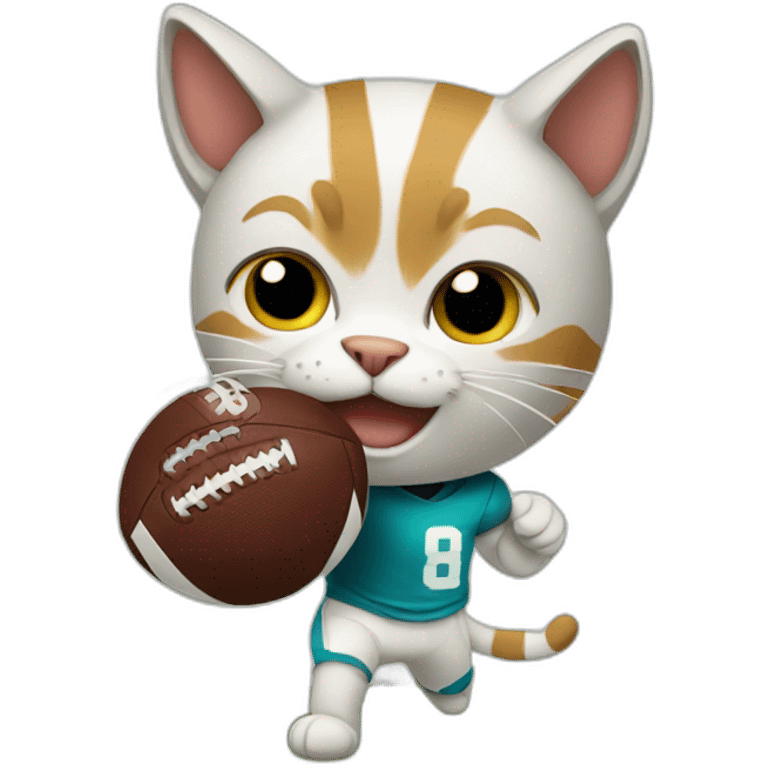 Cat playing football emoji