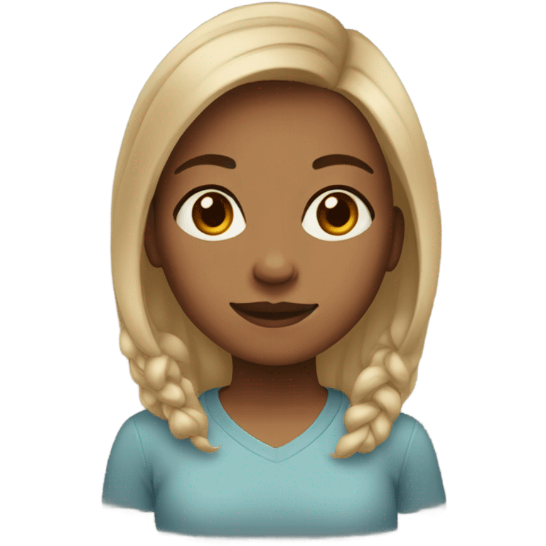 portrait of a med-skinned girl emoji