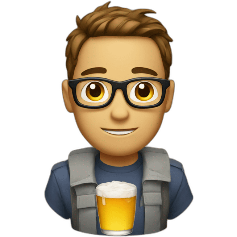 Chat avec une boisson emoji