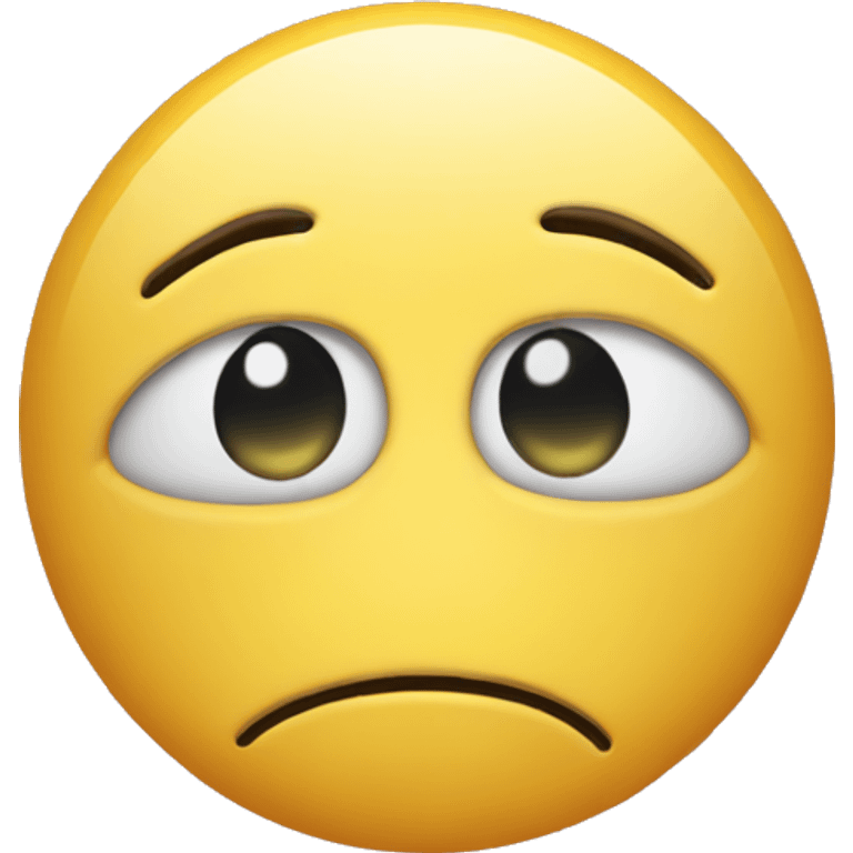 Sad face using a happy mask emoji