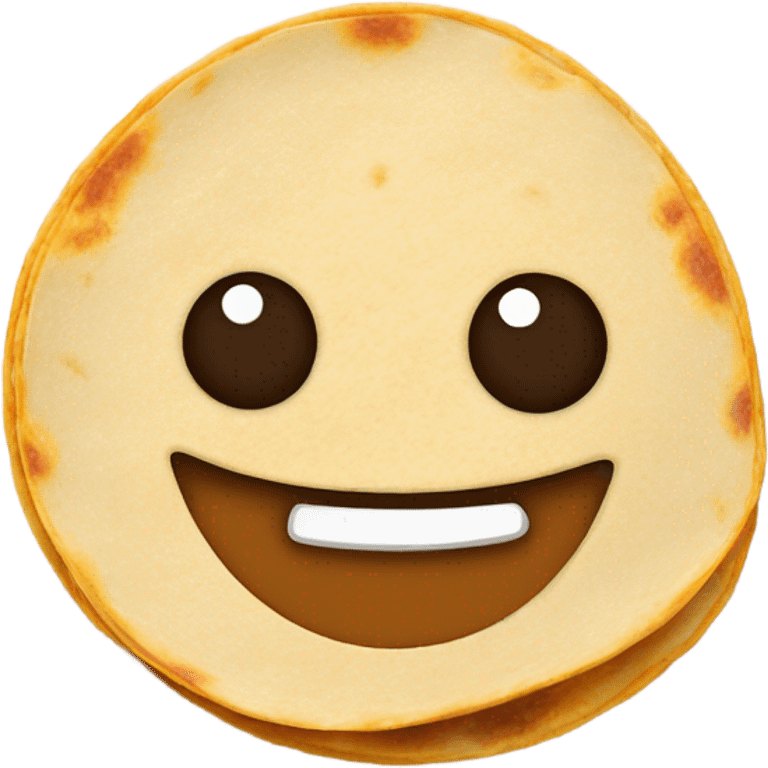 Tortilla with smile emoji