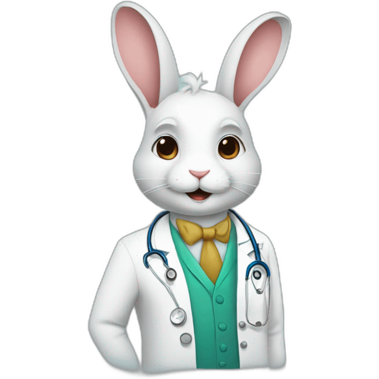 A doctor rabbit emoji