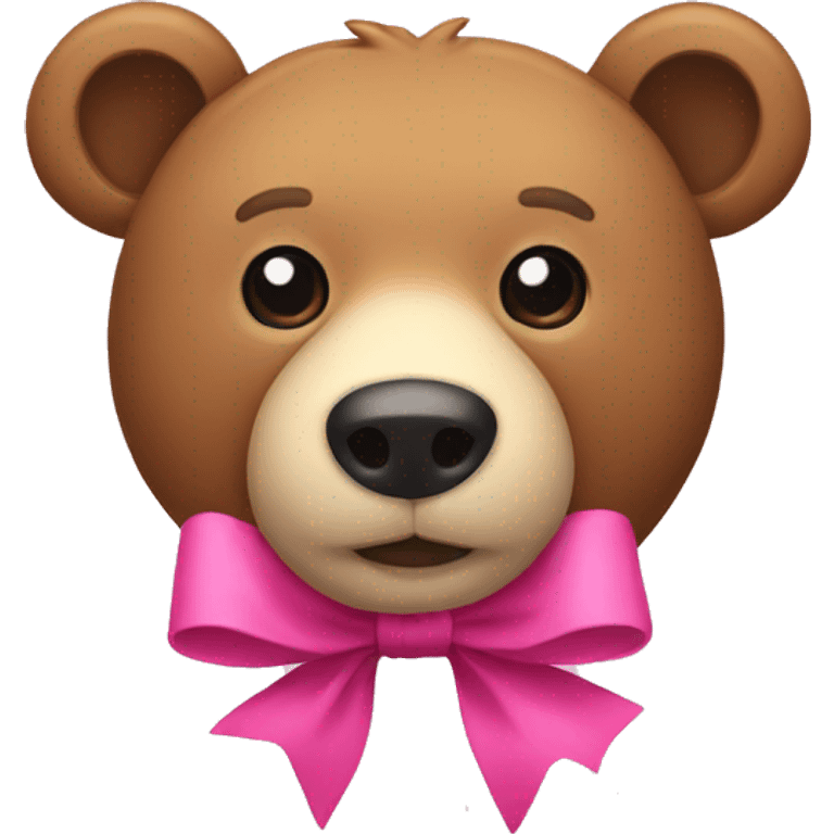 A bear with a pink bow  emoji