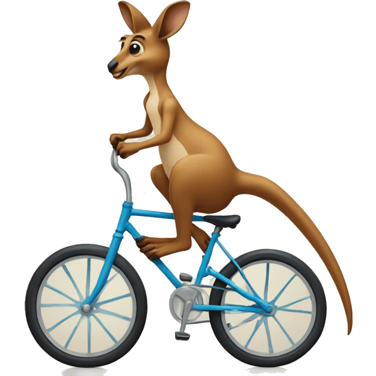 Kangaroo riding a bike emoji