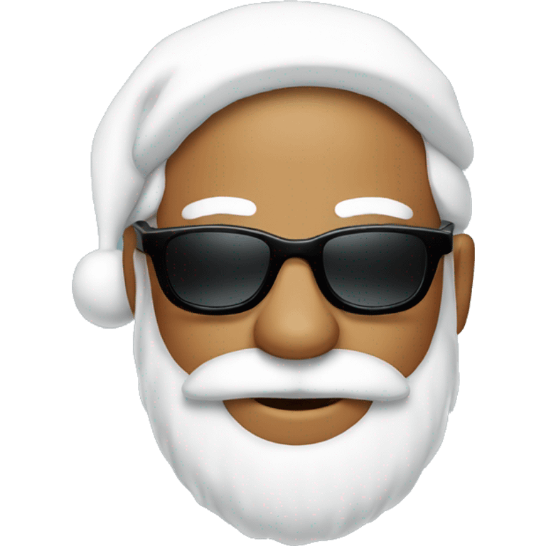 Santa clause with sunglasses emoji