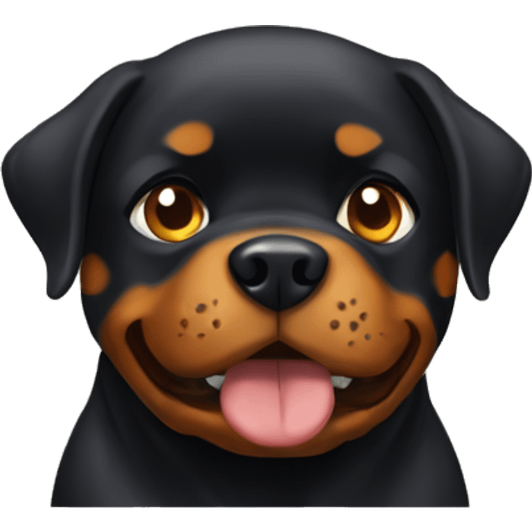 Rottweiler pooping emoji