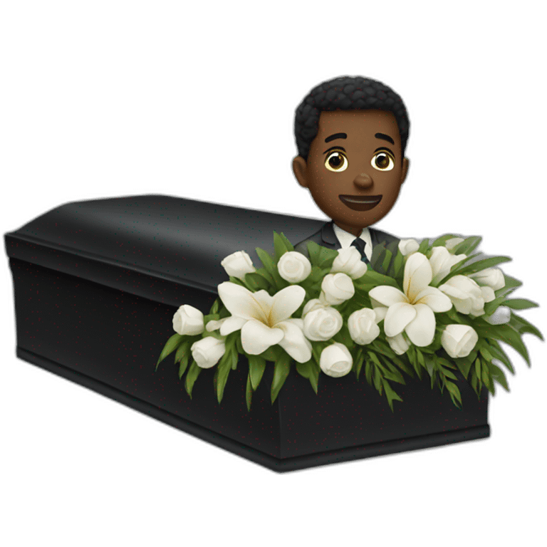 Black man funeral emoji