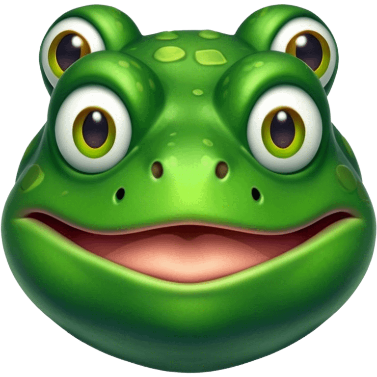 Flabbergasted frog man emoji