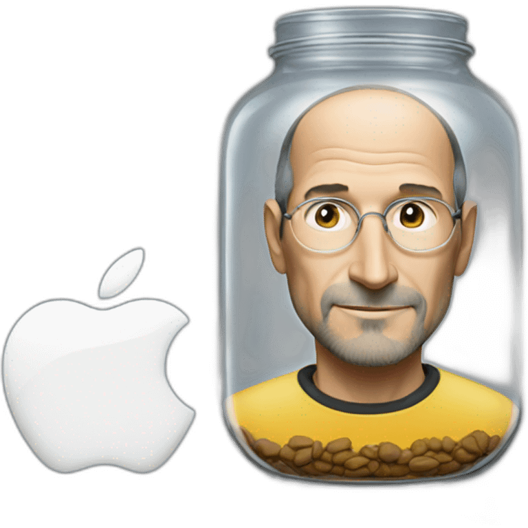 Steve Jobs in a jar emoji