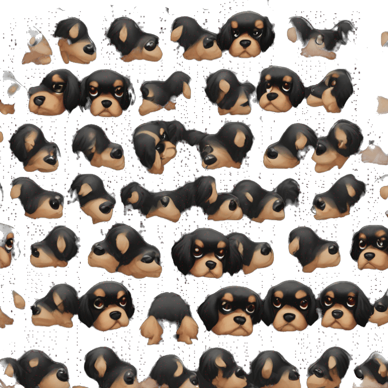 Cavalier King Charles Spaniel black  emoji