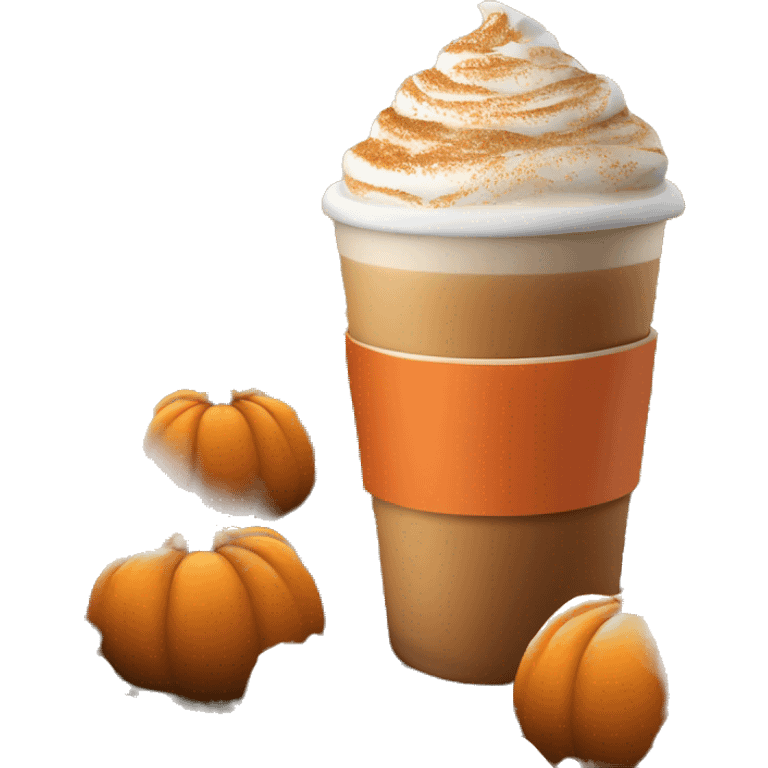 pumpkin spice latte in a pumpkin patch  emoji