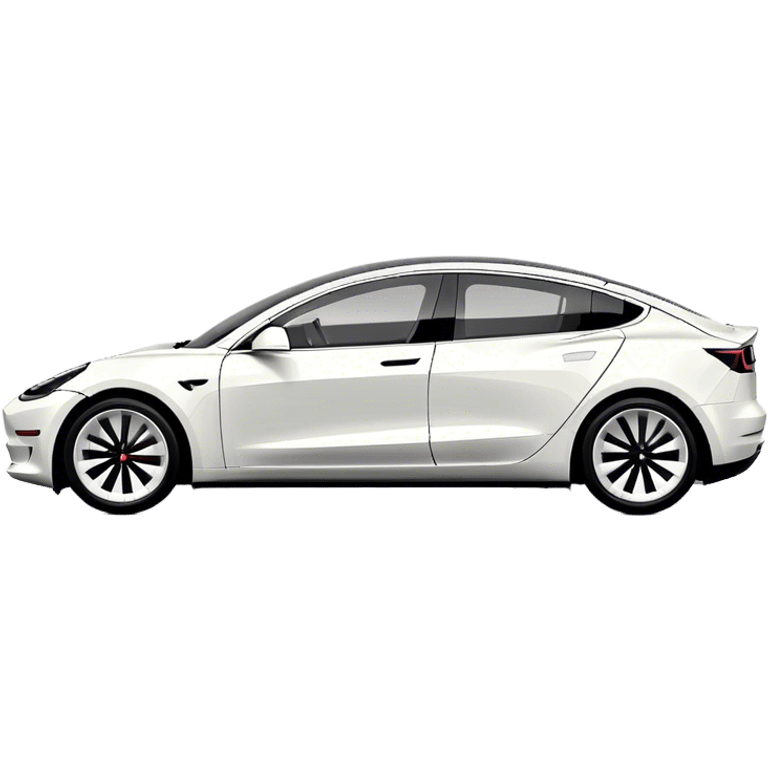 Tesla Model 3 - Tesla (Model Year: 2021) (Iconic colour: White) emoji