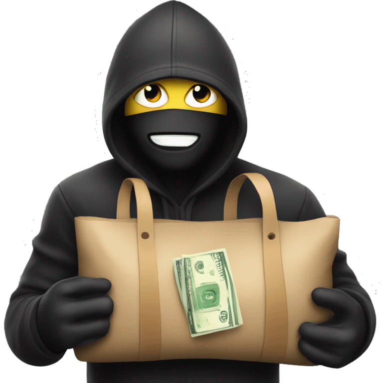 Robber whit a bag of money emoji