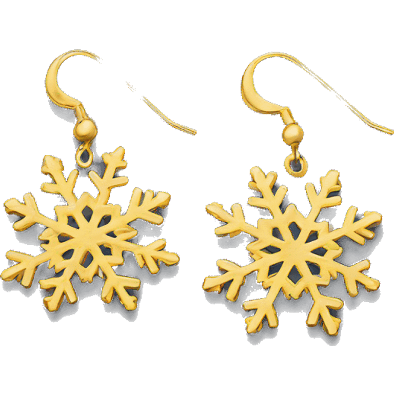 gold snowflake earrings emoji