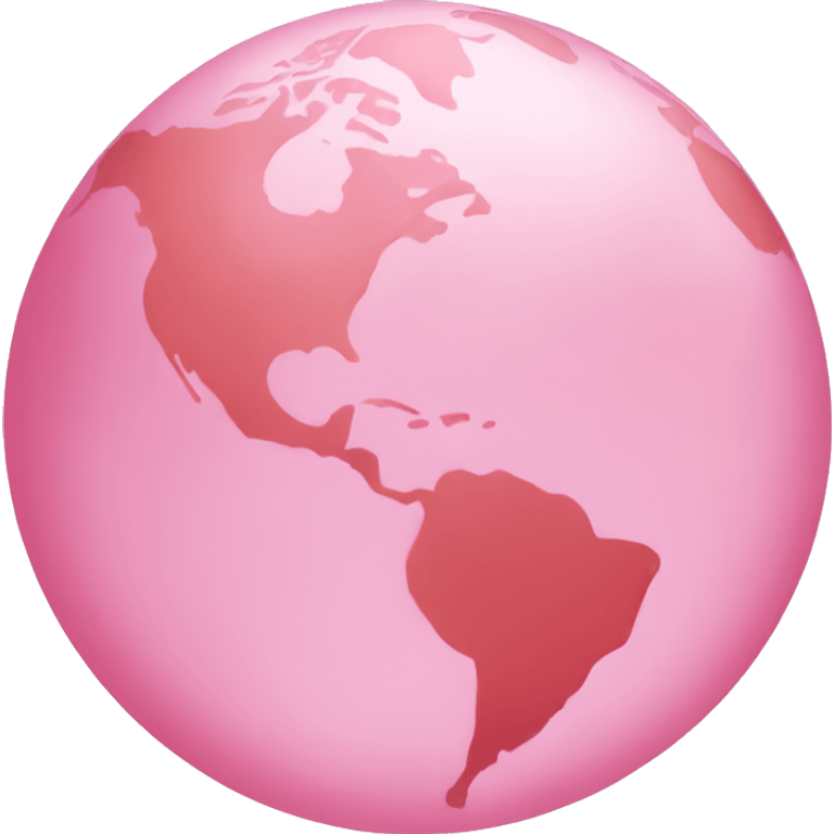 Shades of Pink earth globe  emoji