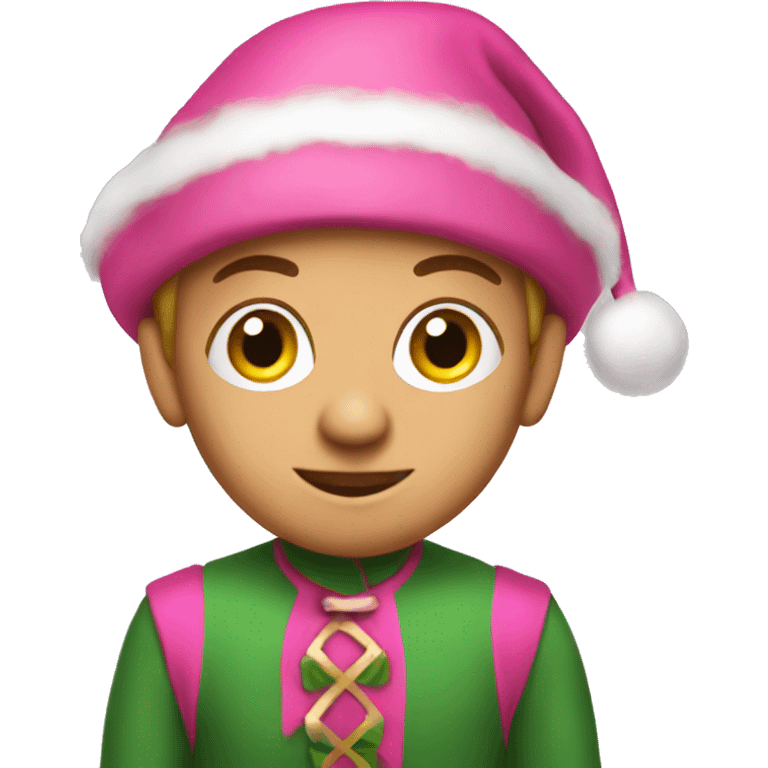 Pink christmas elf  emoji