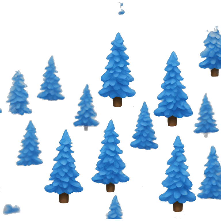 Blue Christmas tree emoji