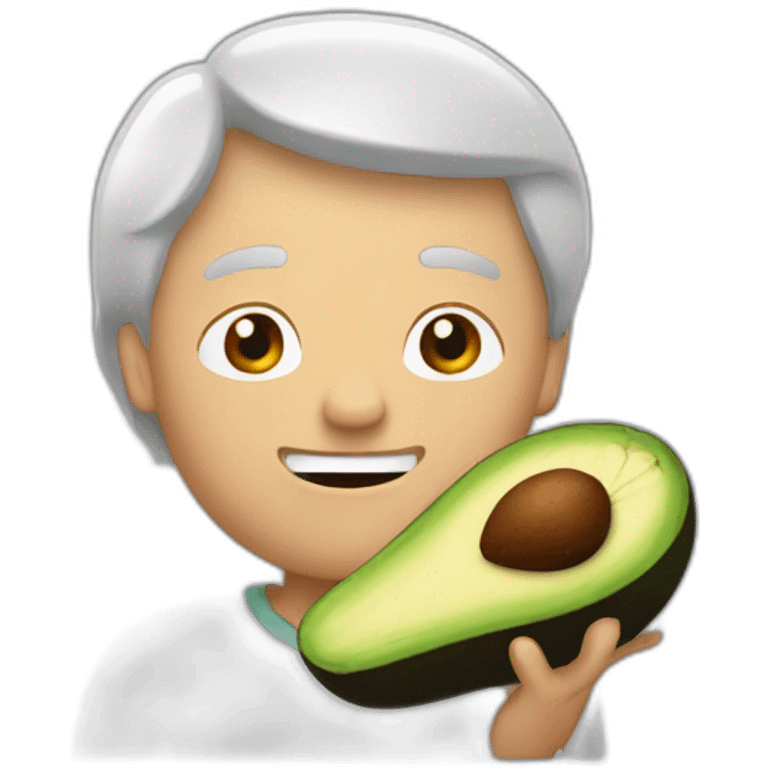 bob sternfels eating avocado emoji