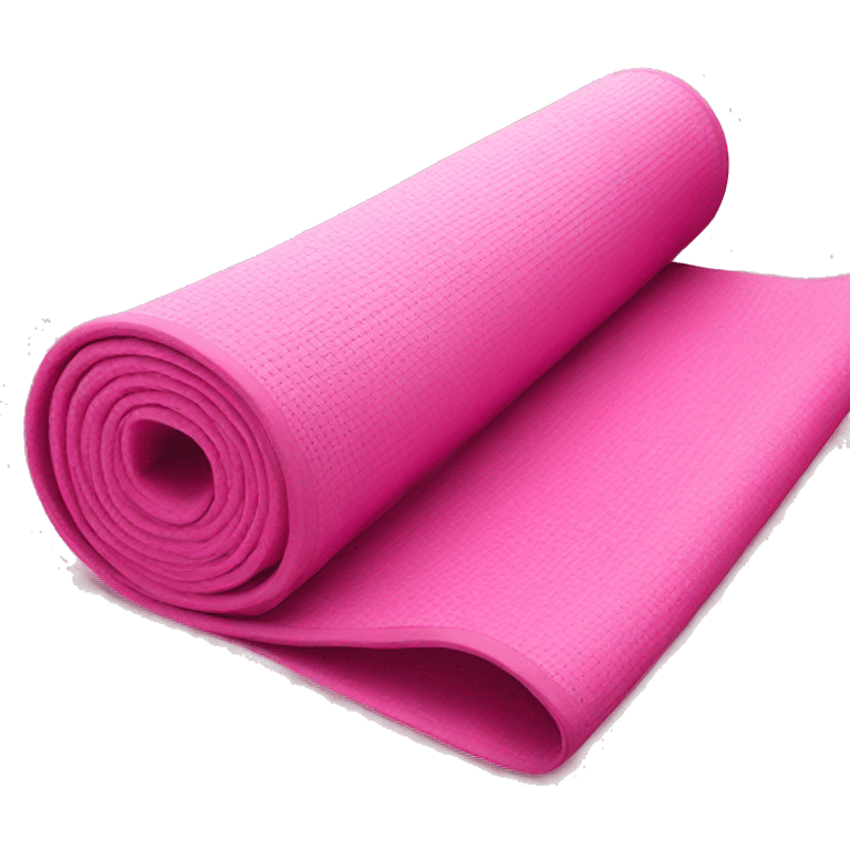 Pink yoga mat rolled up emoji