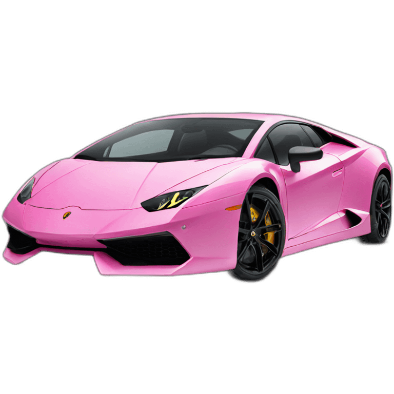 A pink Lamborghini emoji