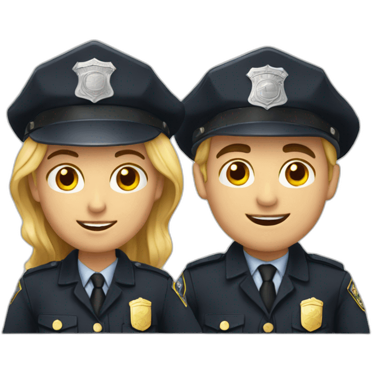 couple policier et criminelle emoji