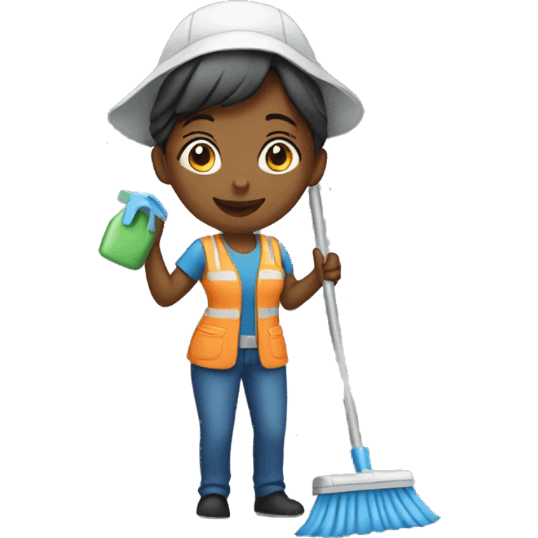 Woman Cleaning job emoji