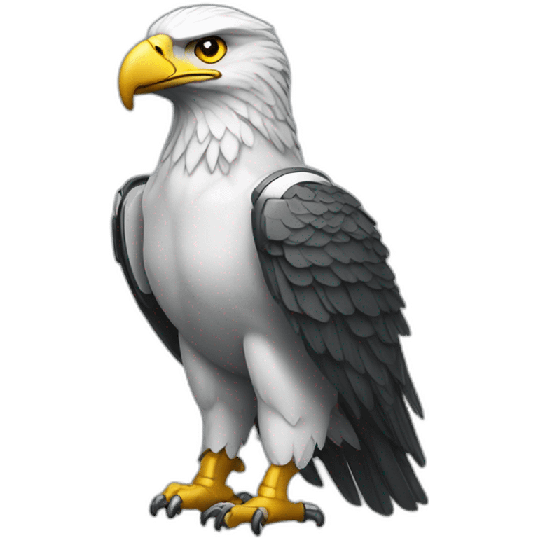 Cyborg eagle emoji