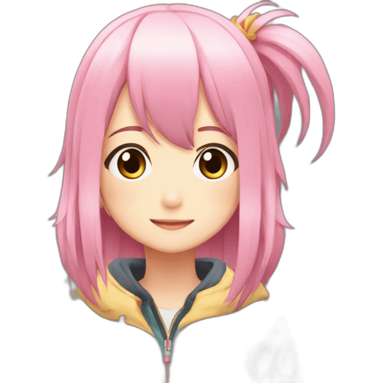 yurucamp-anime-girl-pink-hair-nadesiko emoji