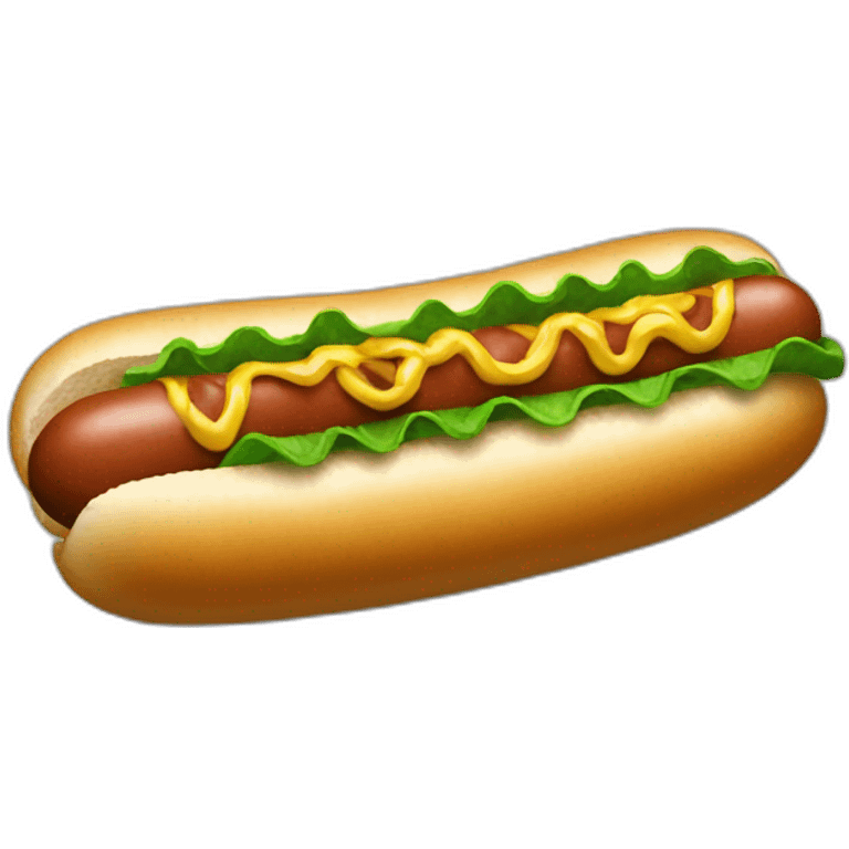 A hotdog green emoji