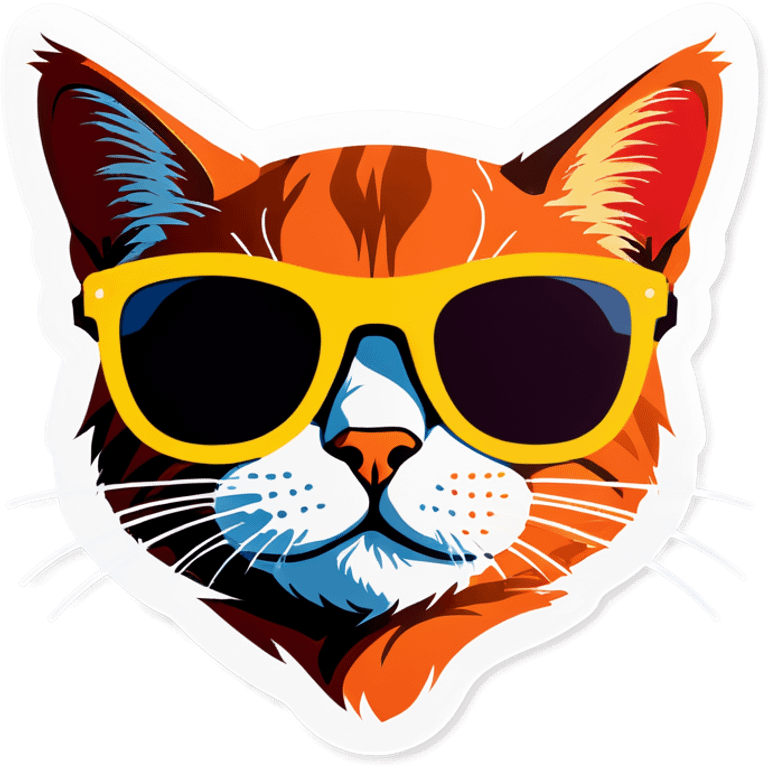 Cat with sunglasses emoji