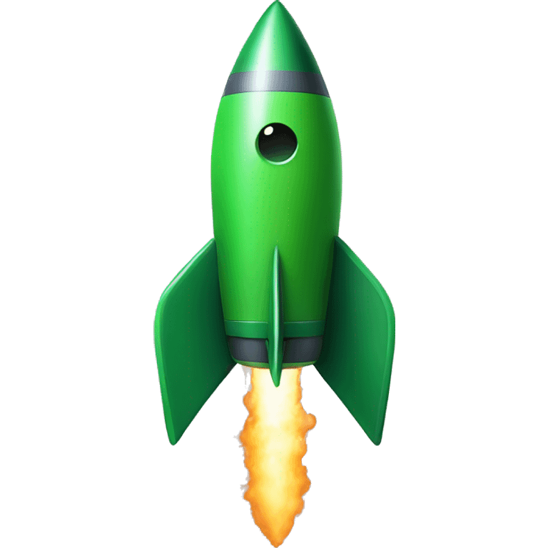 green rocket ship emoji