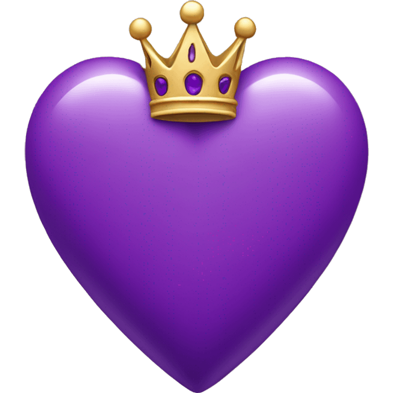 Purple heart with crown  emoji