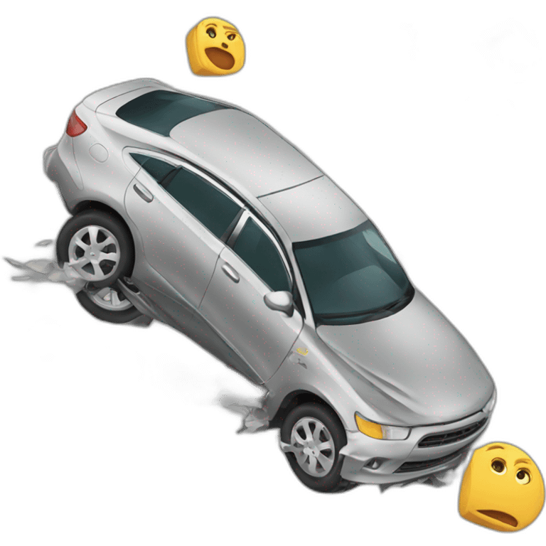 Car crash  emoji