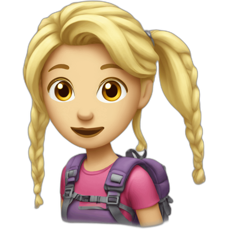 Blond Girl Artist climber emoji