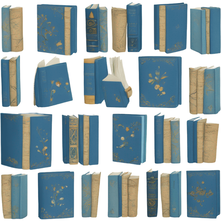 Cute blue books emoji