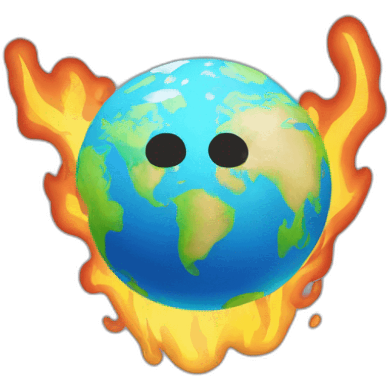 overheating earth emoji