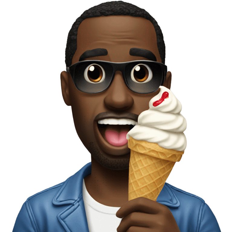 P diddy eating ice cream emoji