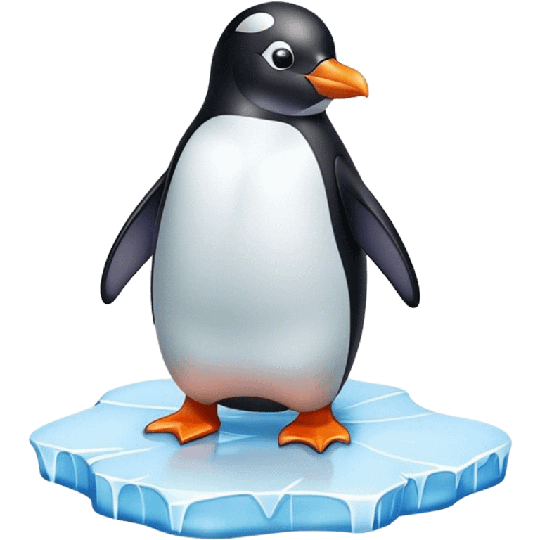 penguin on ice floe emoji