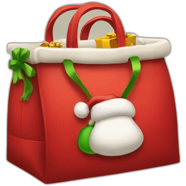 santa's bag with gifts emoji