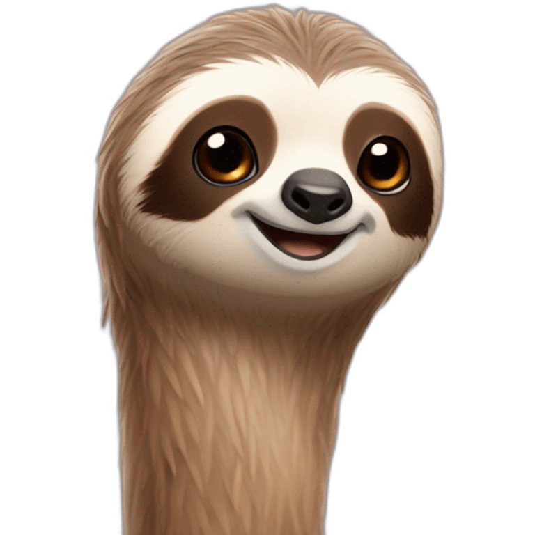 Cute sloth finger  emoji