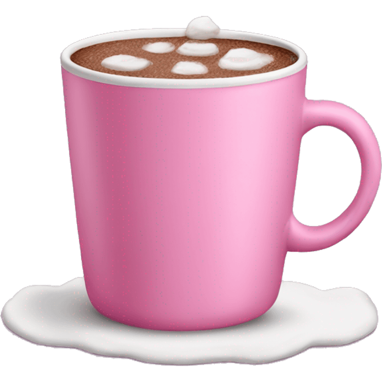 Pink cup of hot chocolate  emoji