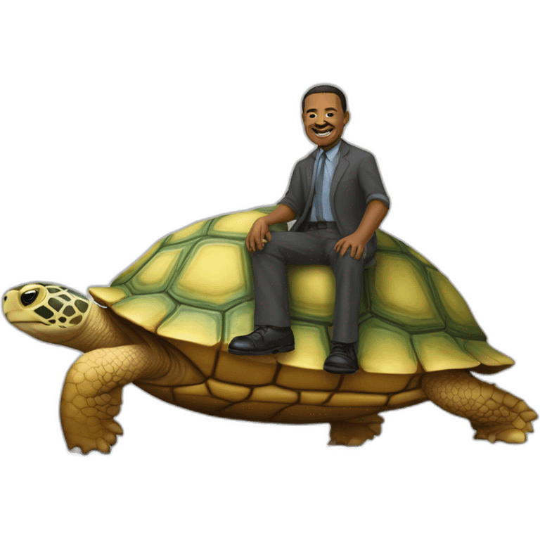 martin luter king sur une tortue géante emoji