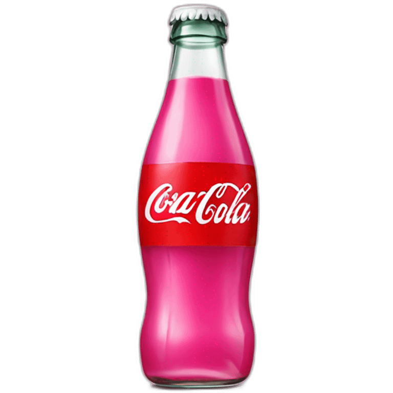 coke bottle with pink logo emoji