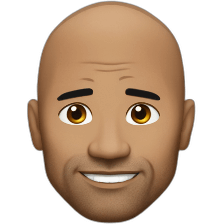 The rock qui chie emoji