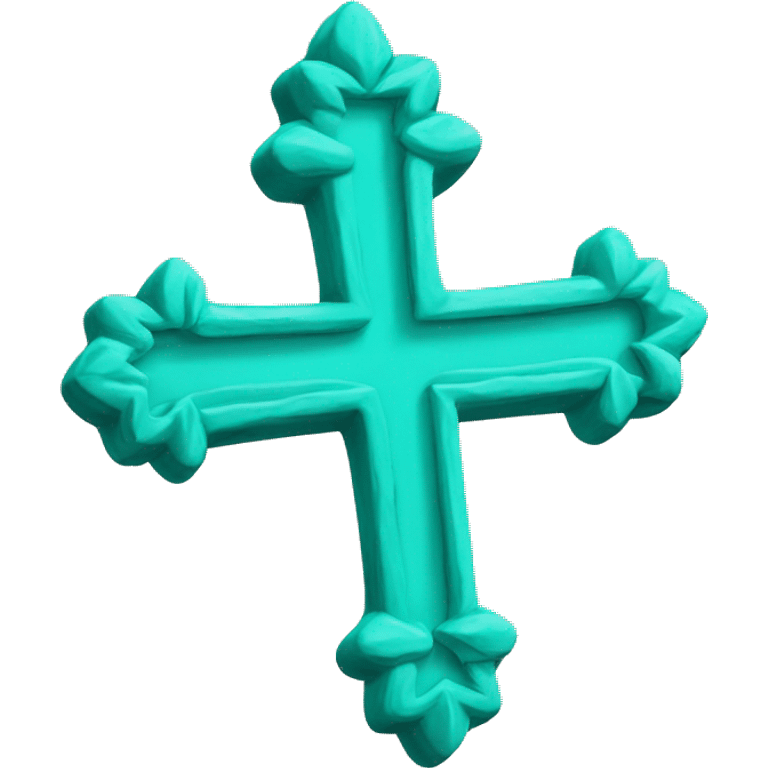 turquoise cross emoji