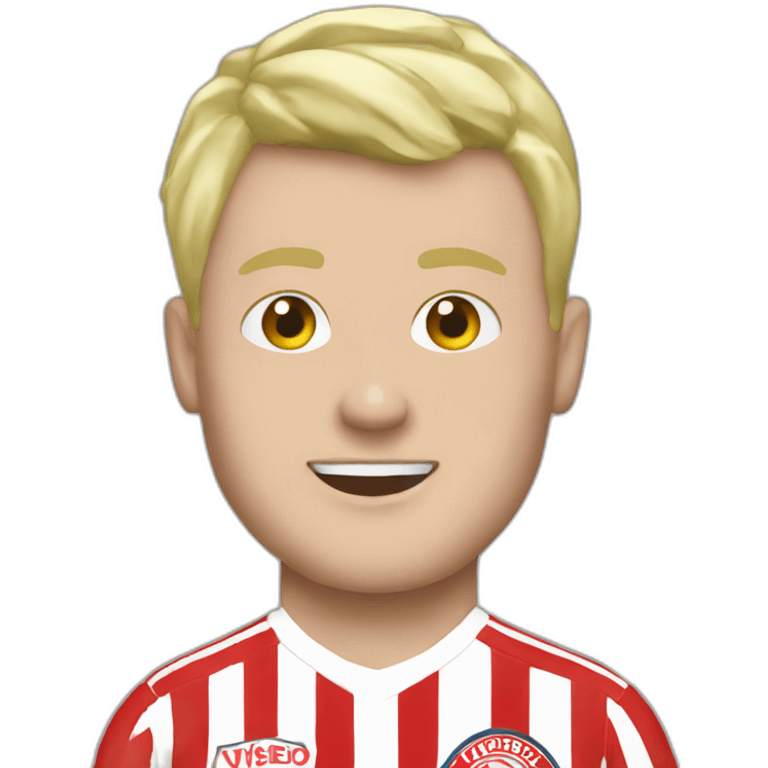 psv player kicking blonde emoji